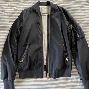 The Group Babaton (Aritzia) bomber jacket, navy blue, size s